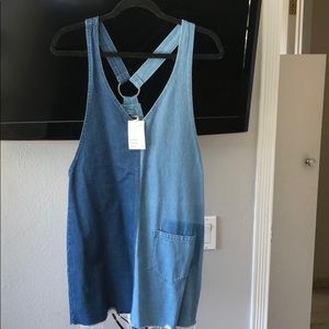H&M overall denim dress